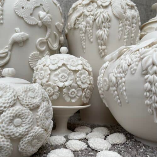 Collection of pots .